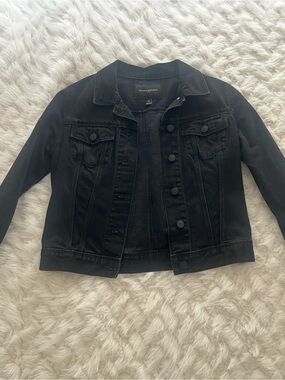 Banana Republic Black Denim Trucker Jacket